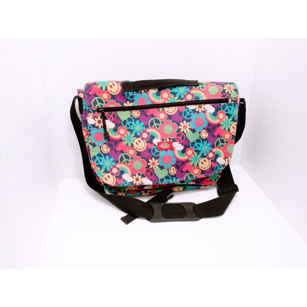 Dickies 70s Flower Power  Crossbody Flap Messenger Large Shoulder Bag‎ Computer